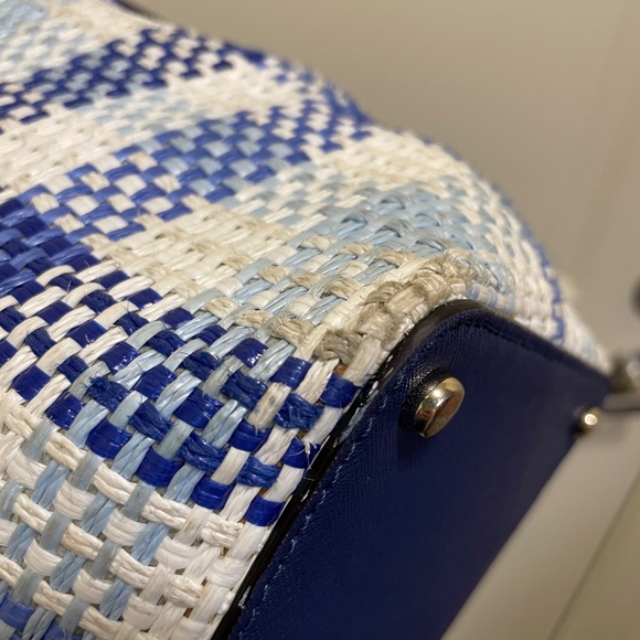 Blue & White Kate Spade Woven Tote - Picture 6 of 14